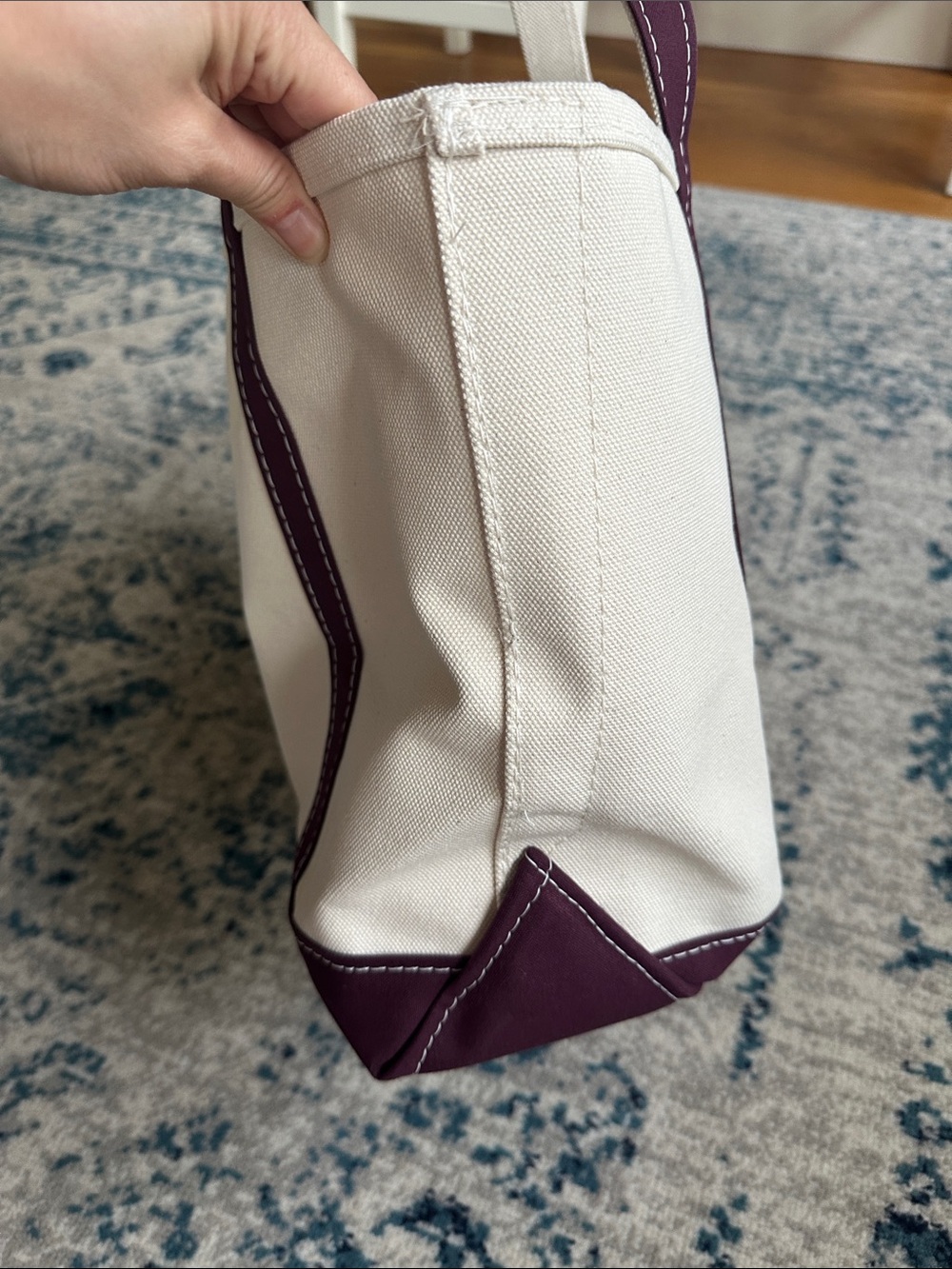 **SOLD**NWT L.L. Bean Boat & Tote Medium Fig Canvas Bag USA Made - Picture 8 of 8